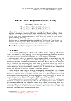 Towards Content Adaptation for Mobile Learning