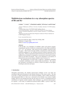 Multielectron excitations in x-ray absorption spectra of Rb and Kr