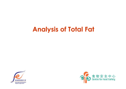 Analysis of Total Fat
