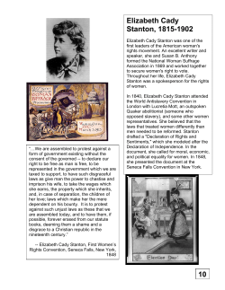Elizabeth Cady Stanton, 1815-1902 10