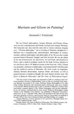 Maritain and Gilson on Painting.