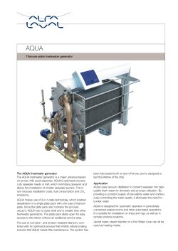 Titanium-plate freshwater generator The AQUA freshwater generator