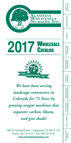 Alameda Wholesale Nursery Catalog