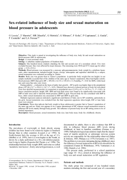 Sex-related influence of body size and sexual maturation