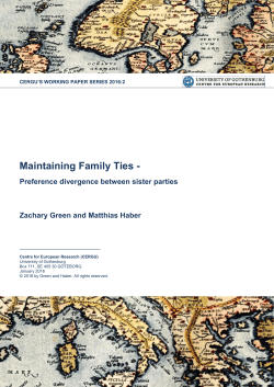 Maintaining Family Ties - Preference divergence between sister