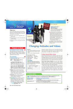 Changing Attitudes and Values