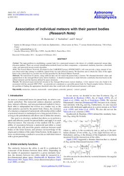 Association of individual meteors with their parent bodies