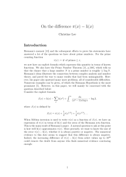 On the difference &pi;(x) &minus; li(x)
