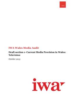 IWA Wales Media Audit - Institute of Welsh Affairs