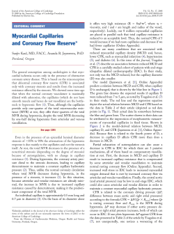 Myocardial Capillaries and Coronary Flow Reserve⁎