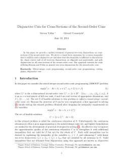 Disjunctive Cuts for Cross-Sections of the Second