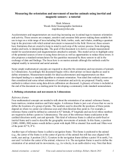 Measuring the orientation and movement of marine animals using