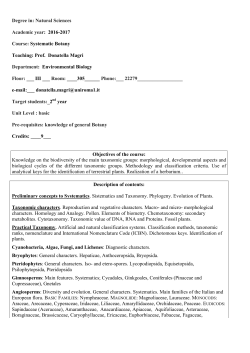 Scheda tipo per le singole unit&agrave; didattiche (descrittori di