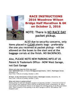 NOTE: There is NO RACE DAY packet pickup.