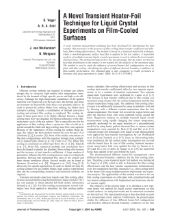 A Novel Transient Heater-Foil Technique for Liquid Crystal