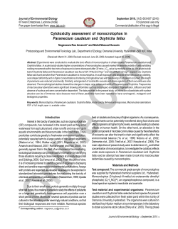 paper - Journal of Environmental Biology