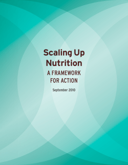 Scaling Up Nutrition