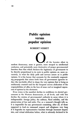 Public opinion versus popular opinion