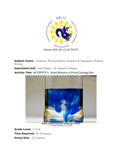 Serial Dilution - GK-12 - Engineering as a Contextual Vehicle for