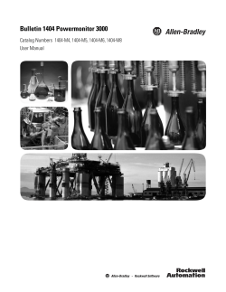 1404-UM001F-EN-P, Bulletin 1404 Powermonitor 3000 User Manual