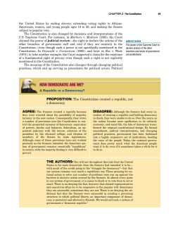 PROPOSITION: The Constitution created a republic, not a