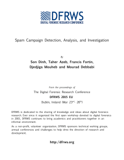 Spam Campaign Detection, Analysis, and Investigation