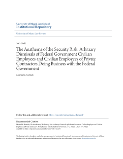 Arbitrary Dismissals of Federal Government Civilian Employees and