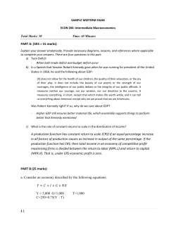 PART A: (3X5 = 15 marks) A production function has constant return