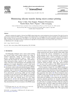 Minimizing silicone transfer during micro
