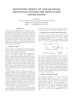 simplified design of linear-phase prototype filters for