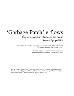 Great Pacific `Garbage Patch` e-flows: Exploring on