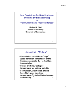 Formulation-Process heresy