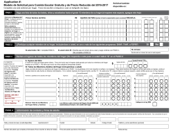 Modelo de Solicitud para Comida Escolar Gratuita y de Precio