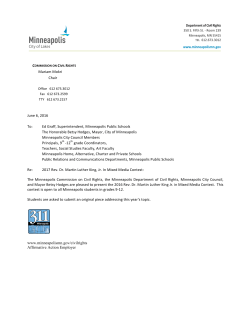 Department of Civil Rights Mariam Mokri Chair June 6, 2016 To: Ed