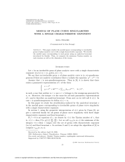 MODULI OF PLANE CURVE SINGULARITIES WITH A SINGLE