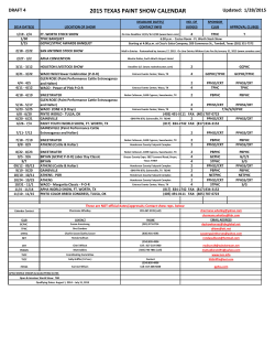 2015 texas paint show calendar