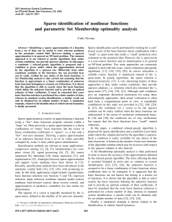 Sparse Identification of Nonlinear Functions and Parametric Set