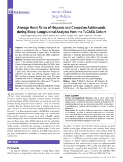 Average Heart Rates of Hispanic and Caucasian Adolescents