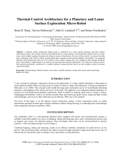 Thermal Control Architecture for Planetary and Lunar