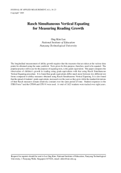 7 x 10 paper 10 pt. body - Journal of Applied Measurement