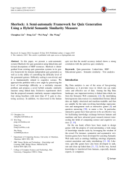 Sherlock: A Semi-automatic Framework for Quiz Generation Using a