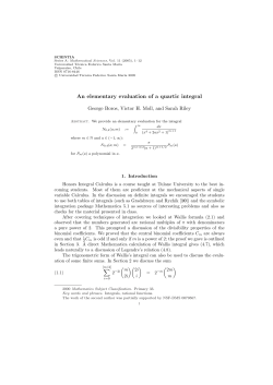 An elementary evaluation of a quartic integral