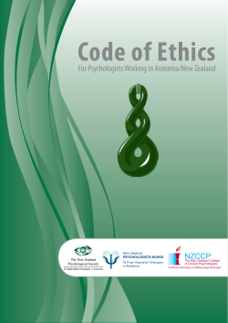 Code of Ethics - New Zealand Psychologists Board