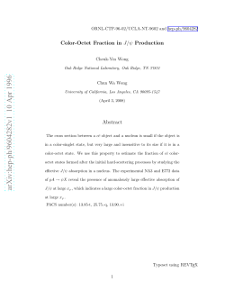 Color-Octet Fraction in J/&psi; Production