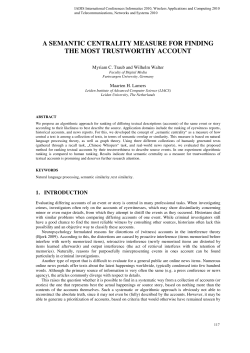 a semantic centrality measure for finding the most trustworthy account