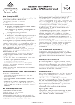 1454 - Request for approval to travel under condition 8570