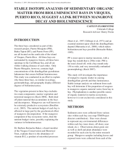 stable isotope analysis of sedimentary organic matter from