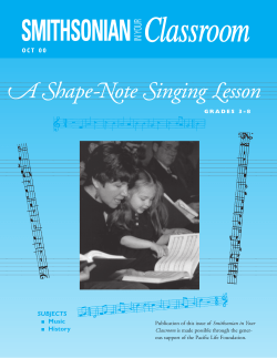 A Shape-Note Singing Lesson