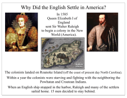 Roanoke - Jamestown Keynote