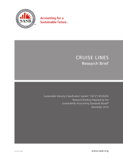 CRUISE LINES - Sustainability Accounting
